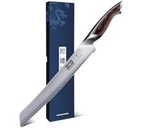 HOSHANHO Bread Knife 10 inch, Japanese High Carbon Stainless Steel Serrated Bread Knives, Professional Bread Cutting Knife for Homemade Bread
