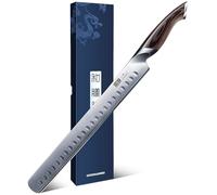 HOSHANHO Carving Knife 12 Inch, Japanese High Carbon Steel Slicing Knife with Ergonomic Pakkawood Handle, Razor Sharp Brisket Knife for Meat Cutting, BBQ, Turkey