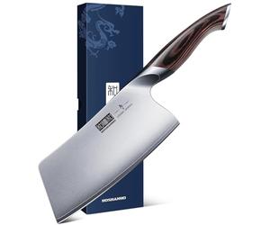 HOSHANHO Cleaver Knife 7 Inch, Ultra Sharp Vegetable Meat Chopper Knife | Japanese High Carbon Steel Chopper Butcher Knife, Multifunction Cooking Knife for Home Kitchen and Restaurant