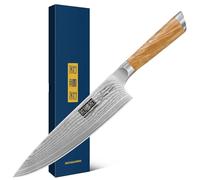 HOSHANHO Damascus Chef Knife 8", Sharp Kitchen Knife with Olive Wood Handle