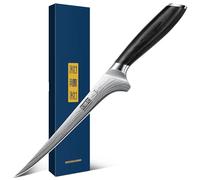 HOSHANHO Fillet Knife 7 Inch, Razor Sharp Boning Knife for Meat Poultry Chicken Cutting, German High Carbon Steel Fish Knife with Flexible Blade and Pakkawood Handle