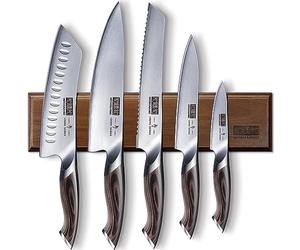 HOSHANHO Knife Set with Magnetic Knife Holder, 6 Pieces Japanese High Carbon Stainless Steel Kitchen Knife Sets, Ultra Sharp Professional Chef Knives Sets