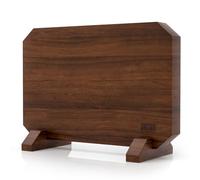 HOSHANHO Magnetic Knife Block, Thickened Acacia Wood Kitchen Knife Holder Stand with Strong Magnets, Multifunctional Double Side Knife Storage Organizer for Kitchen Counter