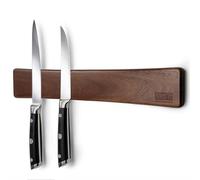 HOSHANHO Magnetic Knife Strips, Magnetic Knife Holder for Wall, Acacia Wood Knife Magnetic Strip Use as Knife Bar, Knife Holder for Kitchen Utensil Organizer, 40cm/16in