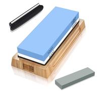 HOSHANHO Sharpening Stone 1000/6000 Grit Whetstone 2 Side Japanese Knife Sharpener with Non-Slip Rubber Base Angle Guide Waterstone Wet Stone