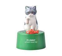 Hoshen Two-Piece Homework Self-Discipline Artifact Learning Special Tile Timer Kitchen Reminder Three-Dimensional Cat Timer, Green