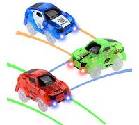 Hoshin 3 Pack Glow-in-the-Dark Racing Cars Compatible with Magic Tracks, Neo Tracks & More for Boys & Girls (Ages 3+)