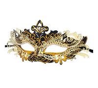 Hoshin Masquerade Mask, Mardi Gras Deecorations Venetian Masks for Womens (Black with Gold Line)