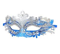 Hoshin Masquerade Mask, Mardi Gras Deecorations Venetian Masks for Womens (Blue & Silver)