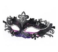 Hoshin Masquerade Mask, Mardi Gras Deecorations Venetian Masks for Womens (Dark Purple & Black)