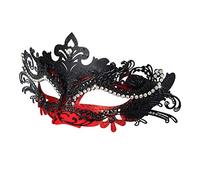 Hoshin Masquerade Mask, Mardi Gras Deecorations Venetian Masks for Womens (Red & Black)