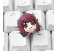 Hoshino Ai Anime Figure Keycaps Anime Keyboard Cap Cute Mechanical Keyboard Key Caps Resin Gaming Keycap Figure(Keycaps Only)