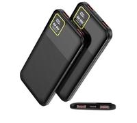HOSHOM Power Bank,2-Pack10000mAh 5V 3A Fast Charging Portable Charger 22.5W PD QC3.0 USB-C Battery Pack for iPhone,Slim External Charger for Heated Vest & Travel Camping, Hiking,Holiday & Business