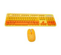Hosie Keyboard and Mouse Combo, Mouse Low Noise Easy Operate for Gaming (Mixed Color Yellow)
