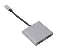 Hosie USBC Docking Station, USB C To Dual High Definition Multimedia Interface Adapter Portable Aluminum Design for Chromebook for Switch for OS X Series