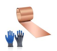 Hosifiy Copper Sheet Roll Copper Strip, 3500 x 200 x 0.05mm Copper Sheet for Various Home Repair DIY Cutting Craft Making