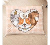 HOSIMA Dog Bed, Cartoon Puppy Print Pet Mat, Soft Washable Cat Mat Lambswool Bottom Can Be Tied to Pet Bed (AI011 M)