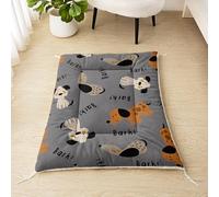 HOSIMA Dog Bed, Cartoon Puppy Print Pet Mat, Soft Washable Cat Mat Lambswool Bottom Can Be Tied to Pet Bed (AI005 S)