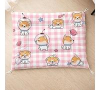 HOSIMA Dog Bed, Cartoon Puppy Print Pet Mat, Soft Washable Cat Mat Lambswool Bottom Can Be Tied to Pet Bed (AI014 S)