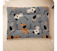 HOSIMA Dog Bed, Pet Mat Dog Mat with Cartoon Dog Print, Soft Washable Cat Mat, Lambskin Backing Can Be Tied to Pet Bed (AI005 S)