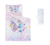 HOSIMA Nap Mat -Butterfly Sleeping Bag with Removable Pillow - Daycare and Sleepovers Preschool Kindergarten Bedding Set for Kids Toddler Boys Girls(Butterfly4 Standard)