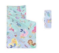 HOSIMA Nap Mat -Mermaid Sleeping Bag with Removable Pillow - Daycare and Sleepovers Preschool Kindergarten Bedding Set for Kids Toddler Boys Girls(Mermaid3 Standard)