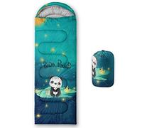 HOSIMA Sleeping Bags for Boys Girls Kids,Cute Panda Frog Printeded Lightweight Warm Portable Outdoor Indoor-Waterproof Cold Weather Resistant Sleeping Bag for Camping Hiking(Panda Frog)