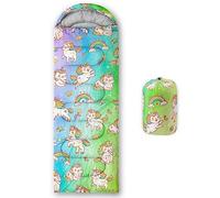 HOSIMA Sleeping Bags for Boys Girls Kids,Rainbow Unicorn Cat Printeded Lightweight Warm Portable Outdoor Indoor Waterproof Cold Resistant Sleeping Bag for Camping Hiking (Unicorn)
