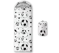 HOSIMA Sleeping Bags,White Football Printed Lightweight Warm Portable Outdoor Indoor Waterproof Cold Resistant Sleeping Bag for Camping Hiking (Football10)