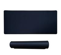 Hosimoln Gaming Mouse Pad, Large Mouse Pad Size 31.5x11.8 Thickness 0.12 inches,Premium-Textured Non-Slip & Waterproof Computer Mousepad with Stitched Edges for Gaming, Office & Home-80x30 Black001