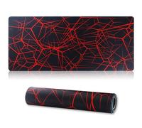 Hosimoln Gaming Mouse Pad,Large Mouse Pad Size 31.5x11.8 Thickness 0.12 inches,Premium-Textured Non-Slip & Waterproof Computer Mousepad with Stitched Edges for Gaming,Office & Home-80x30 Rednet003