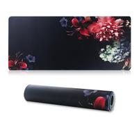 Hosimoln Gaming Mouse Pad,Large Mouse Pad Size 31.5x11.8 Thickness 0.12 inches,Premium-Textured Non-Slip & Waterproof Computer Mousepad with Stitched Edges for Gaming,Office & Home-80x30 Hua005