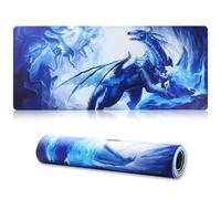 Hosimoln Gaming Mouse Pad,Large Mouse Pad Size 80x30cm Thickness 3mm,Premium-Textured Non-Slip & Waterproof Computer Mousepad with Stitched Edges for Gaming,Office & Home80x30Girldragon006