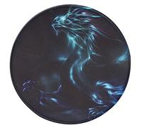 Hosimoln Round Mouse Pad with HD printing,Non-slip Rubber Base Mousepad with Stitched Edge,Customized Premium-Textured Mouse Mat for Laptop-22x22cm dragon003