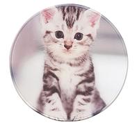 Hosimoln Round Mouse Pad with HD printing,Non-slip Rubber Base Mousepad with Stitched Edge,Customized Premium-Textured Mouse Mat for Laptop-22x22cm Cat002