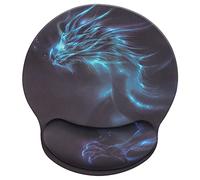 Hosimoln Wrist Rest Mat,Comfortable Memory Foam Mouse Pad with Wrist Support,Anti-Slip Rubber Mouse Wrist Support Pad for Working Gaming - dragon002