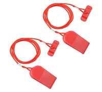 Hosioe Red Rectangle Magnet Treadmill Key with Automatic Protection Device, 2PCS Durable Treadmill Safety Key for Fitness Equipment