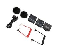 Hosit Clip On Lapel Microphone, Dual Channel Volume Control Wireless Lapel Microphone 2.4G TFT Screen Noise Cancellation for Recording for Teaching