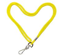 HOSL 100 Pack Badge Lanyards Office Lanyard ID Card Lanyards Business Card Lanyards Students Lanyards Employee Lanyards Round 36" with Swivel Hook (Yellow)