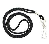 HOSL Black Lanyards 100 Pack Black Badge Lanyards Office Lanyard ID Card Lanyards Business Card Lanyards Students Lanyards Employee Lanyards Key Lanyards (Black)
