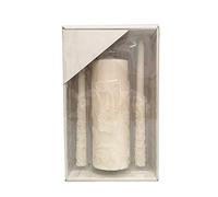 Hosley 11.50 Inch High Cream Wedding Unity Candle Set Includes 1 Pillar and 2 Taper Candles Great for Weddings as Well as Special Events and Emergency Lighting or for Reiki Spa Meditation