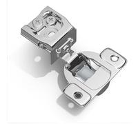 HOSOM 10 Pack 1-1/4" Overlay Soft Close Cabinet Hinges, 105 3-Way Adjustable, Nickel Finish, Steel Material, Modern/Contemporary Style