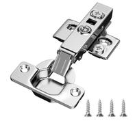 HOSOM 10 Pack Full Overlay Soft Close Cabinet Hinges, Frameless Kitchen Cabinet Door Hinges, 110° Opening Angle Hidden Cabinet Hinges, 3-Way Adjustment Concealed Hinges