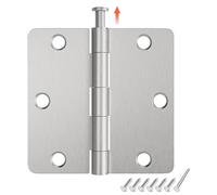 HOSOM 18 Pack Satin Nickel Door Hinges 3.5 Inch Heavy Duty Interior Door Hinge with 1/4" Radius 3-1/2 Brushed Nickel Door Hinges