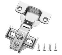 HOSOM 50 Packs Soft Close Cabinet Door Hinges for 1/2" Partial Overlay Cupboard, 100 Degree Opening Angel, Stainless Concealed Kitchen Cabinet Hinges