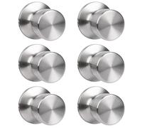 HOSOM 6 Pack Dummy Door Knob, Keyless Closet Door Knobs Satin Nickel Single Side Dummy Door Knob, Exterior/Interior Door Knobs, Individual Non-Turning Inactive Interior Door Handles, French Door Pulls