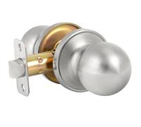 HOSOM Passage Door Knob, Interior Door Knob No Locking, Keyless Door knobs Interior for Hallway, Closet and More, Satin Nickel, 1 Pack