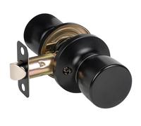 HOSOM Passage Door Knob, Matte Black Door Knobs Keyless Doorknobs for Interior Doors, Hallway, Closet and More, No Locking
