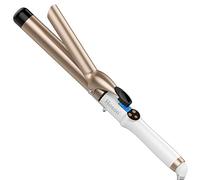Hoson 32mm Curling Tongs Professional Ceramic Tourmaline Coating Barrel 1 1/4 Inch Curling Iron，LCD Display with 9 Heat Setting(110℃ to 210℃ for All Hair Types, Glove Include)