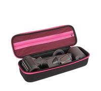 Hosoncovy Carrying Case Travel Case Storage Bag Protective Case Holder Box for Dyson Supersonic Hair Dryer and Nozzles (Empty Bag Only) (Black and Pink)